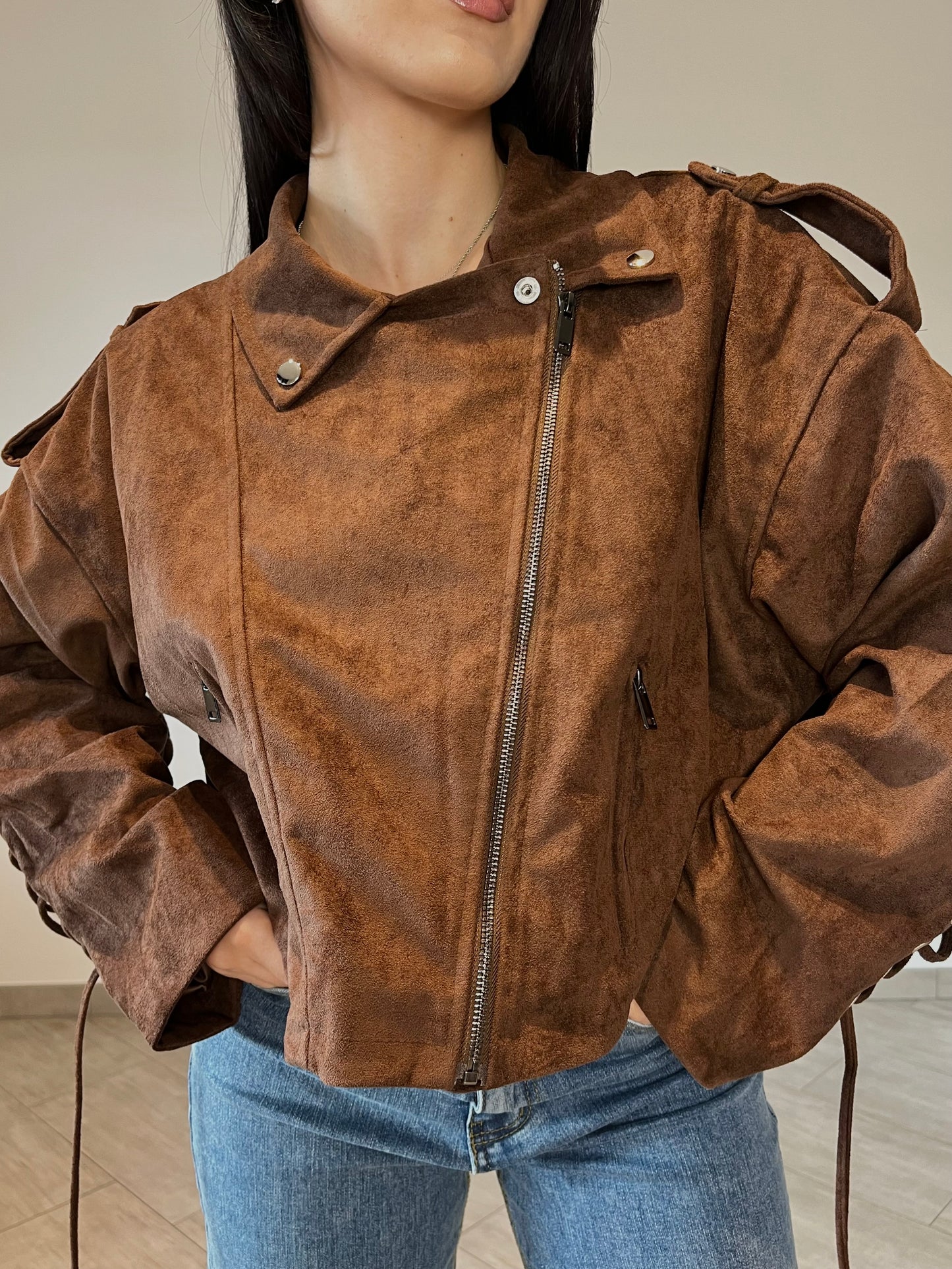 Giubbotto Lace Suede